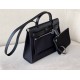 HERMES Herbag Zip 31cm Bag/CK89 Black/Silver Buckle/Saddle/Canvas  