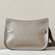 HERMES Jypsiere Mini Handmade Bag /CK18 Elephant Gray/Gold Buckle/Swift  