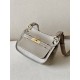 HERMES Jypsiere Mini Handmade Bag /CK18 Elephant Gray/Gold Buckle/Swift  