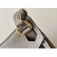 HERMES Jypsiere Mini Handmade Bag /CK18 Elephant Gray/Gold Buckle/Swift  