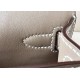 HERMES Jypsiere Mini Handmade Bag /CK18 Elephant Gray/Gold Buckle/Swift  