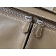 HERMES Kelly Lakis 28 Handmade Bag/CK18 Elephant Gray/Silver Buckle/Swift  