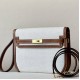 HERMES Kelly Depeches 25 Pouch/CK37 Golden Brown/Gold Buckle/Saddle Leather/Canvas  