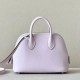 HERMES Bolide 18 Bag/09 Dreamy Purple/0G Saddle Red/Nata Cream White/Silver Buckle/Evercolor Leather  