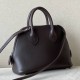 HERMES Bolide 18 Bag/46 Ebony Color/Silver Buckle/Saddle Leather  