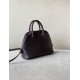 HERMES Bolide 18 Bag/46 Ebony Color/Silver Buckle/Saddle Leather  