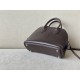 HERMES Bolide 18 Bag/46 Ebony Color/Silver Buckle/Saddle Leather  