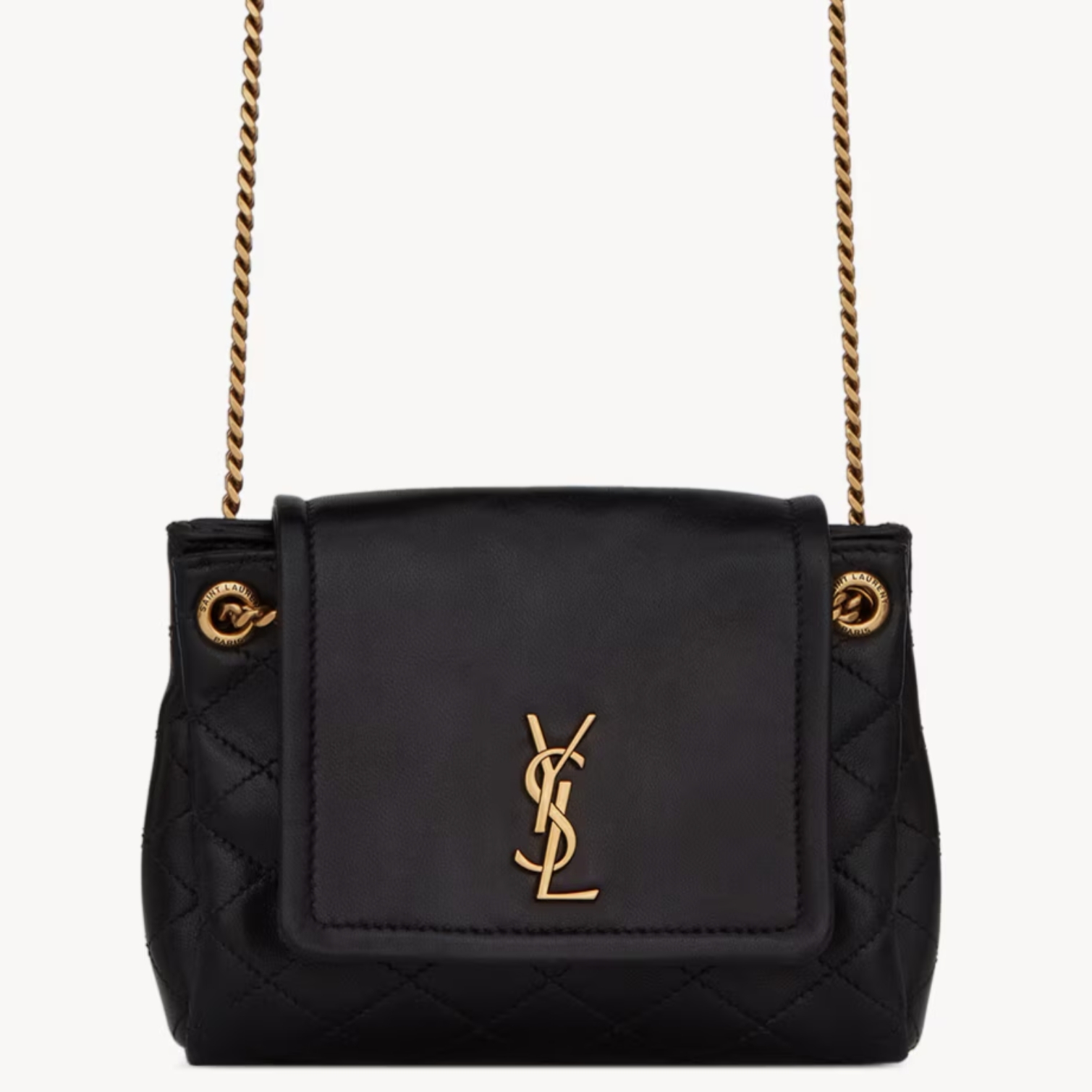 SAINT LAURENT Mini NOLITA IN LAMBSKIN (Black)