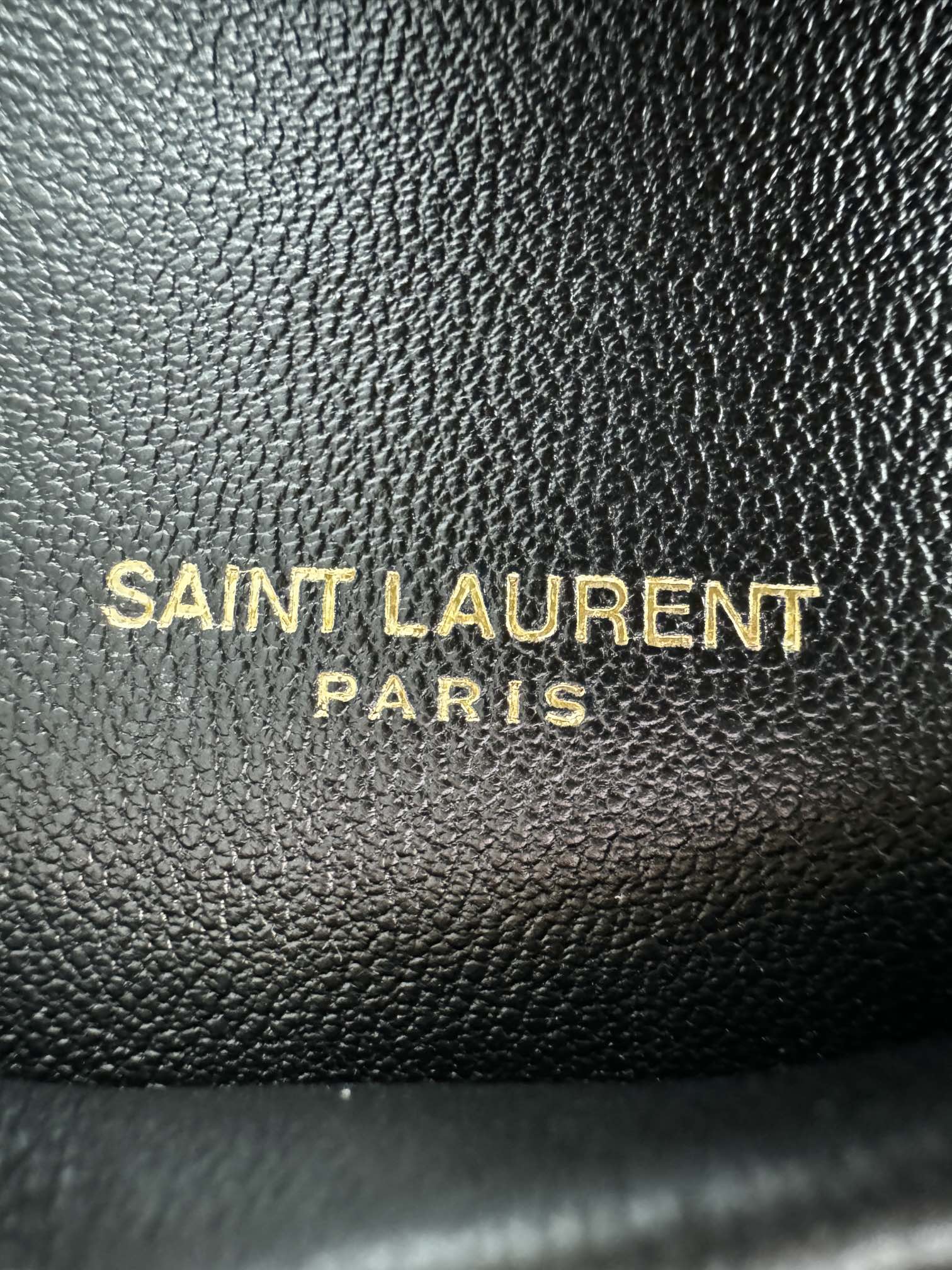 SAINT LAURENT Toy Puffer in lambskin (gold)