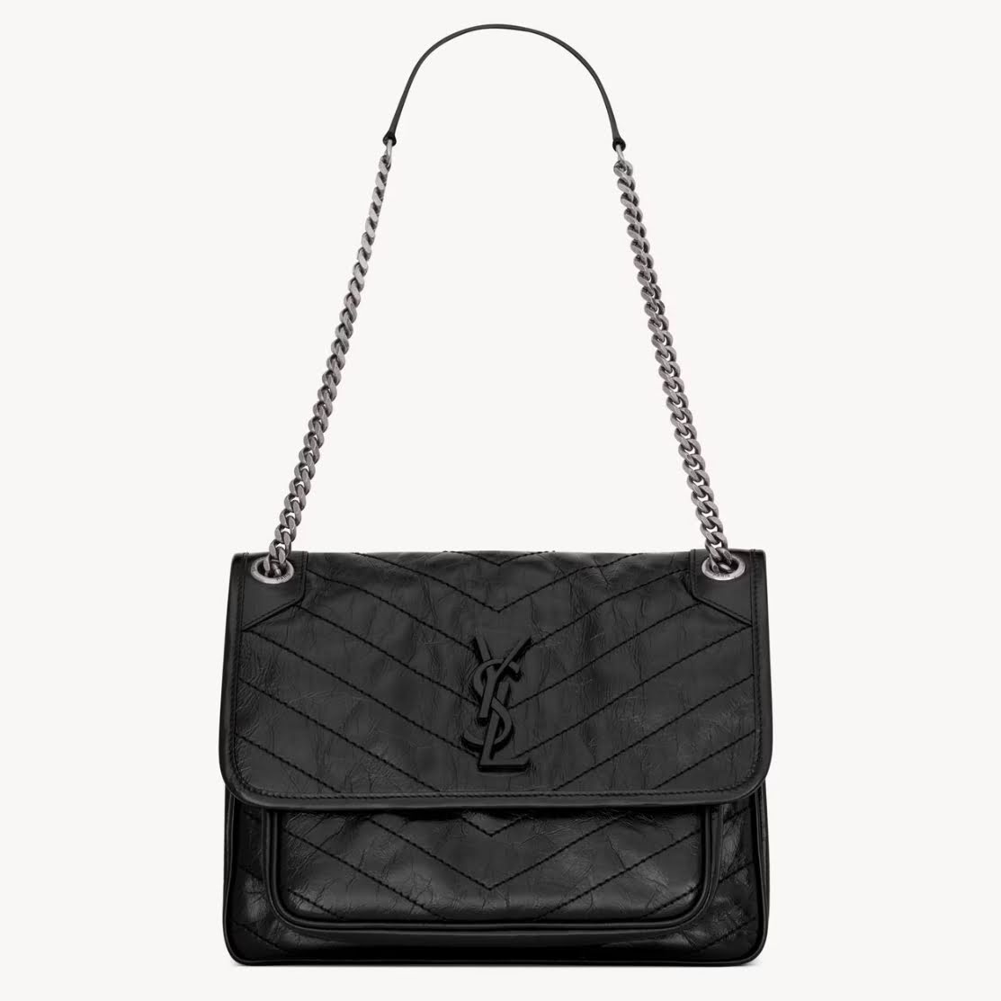 SAINT LAURENT NIKI MEDIUM IN VINTAGE LEATHER(black)