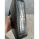 SAINT LAURENT LE 5 À 7 in crocodile-embossed shiny leather